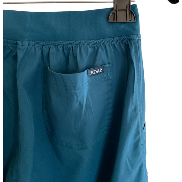 Adar Pro Women's Medium Jogger Pants Dark Teal Blue Elastic Waist Pockets - Picture 11 of 11